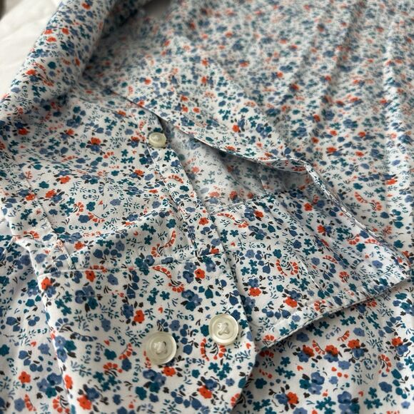 Banana Republic Floral Non-Iron Slim Fit Button-Up Shirt Men’s Medium - Picture 6 of 7